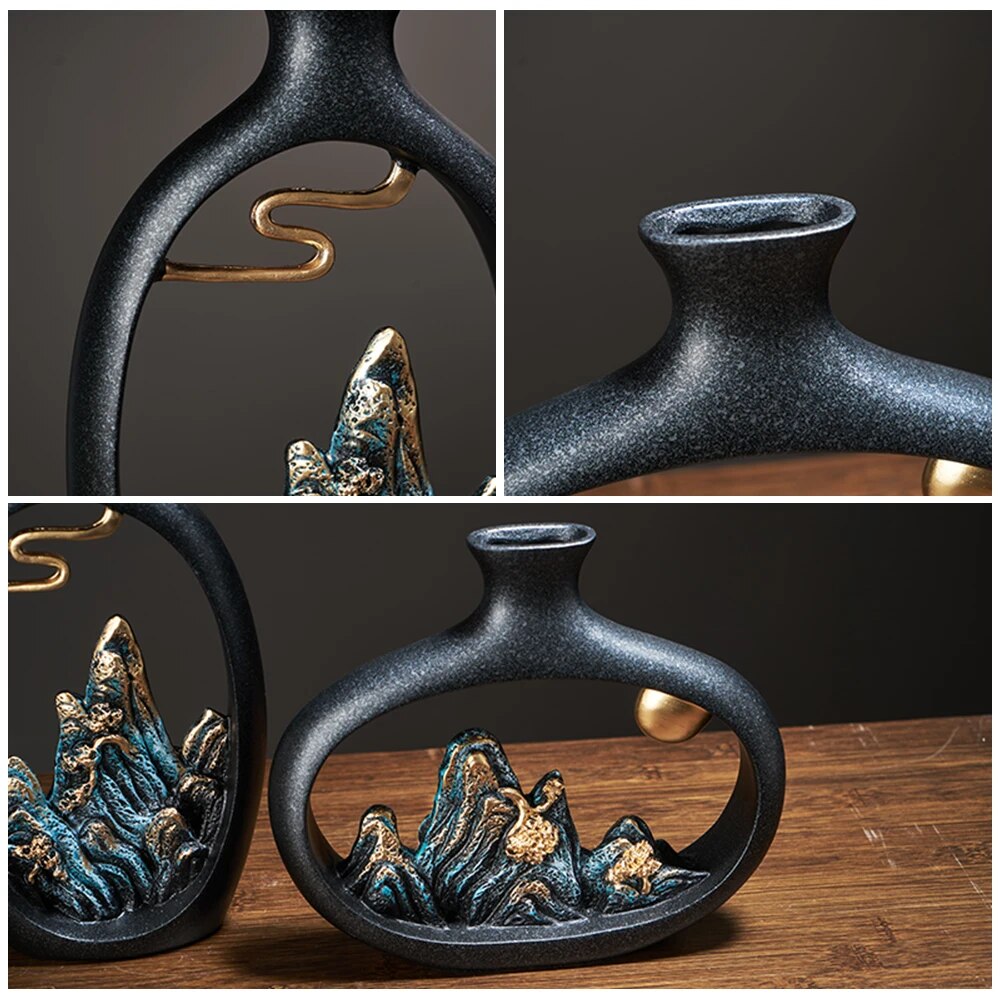 Resin Vase Table Decoration & Accessories Home Decoration Luxury New Chinese St image 6