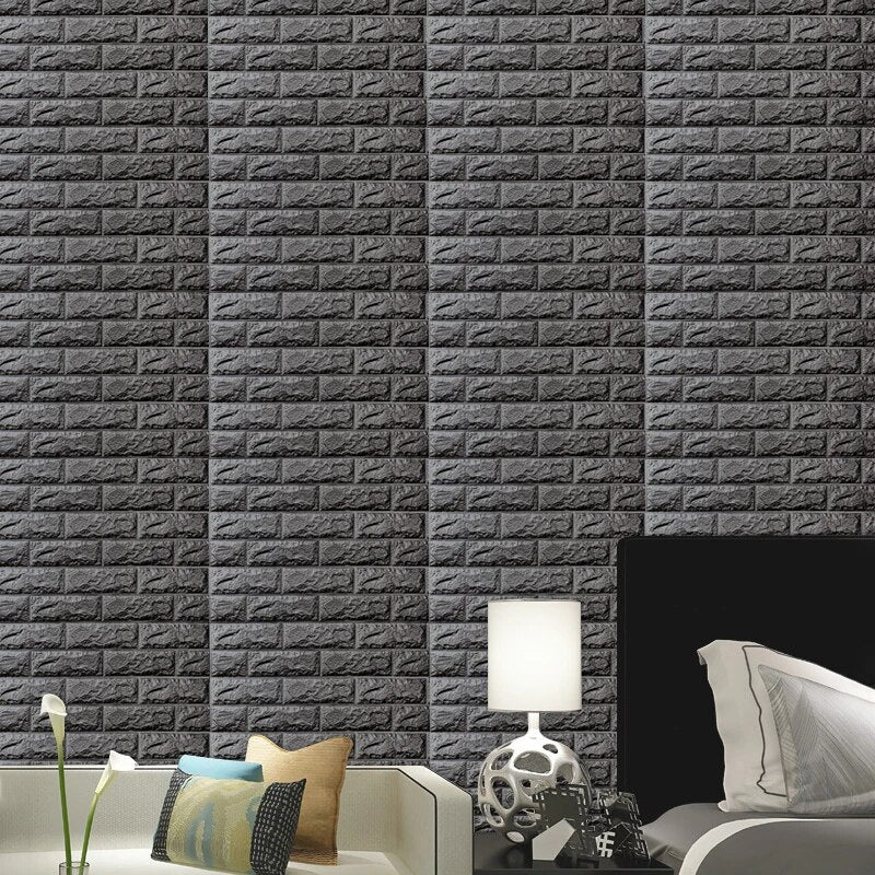 10pcs 3D Wall Sticker Imitation Brick Bedroom Christmas Home Decoration Waterpr image 6