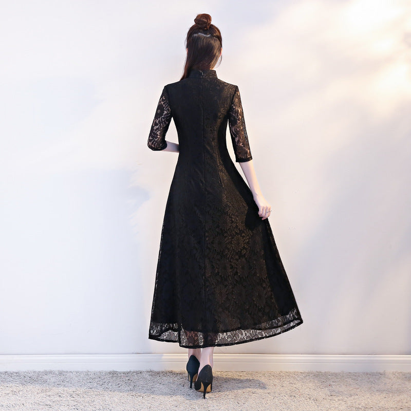 Chinese loose Ao Dai cheongsam dress Plus size improved daily cheongsam Chines image 8