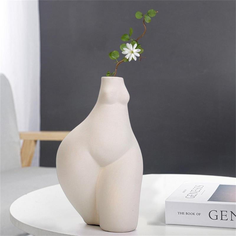 Ceramic Body Vase Women Ceramic Vase For Plants Flower Pot For Tabletop Centerp image 7