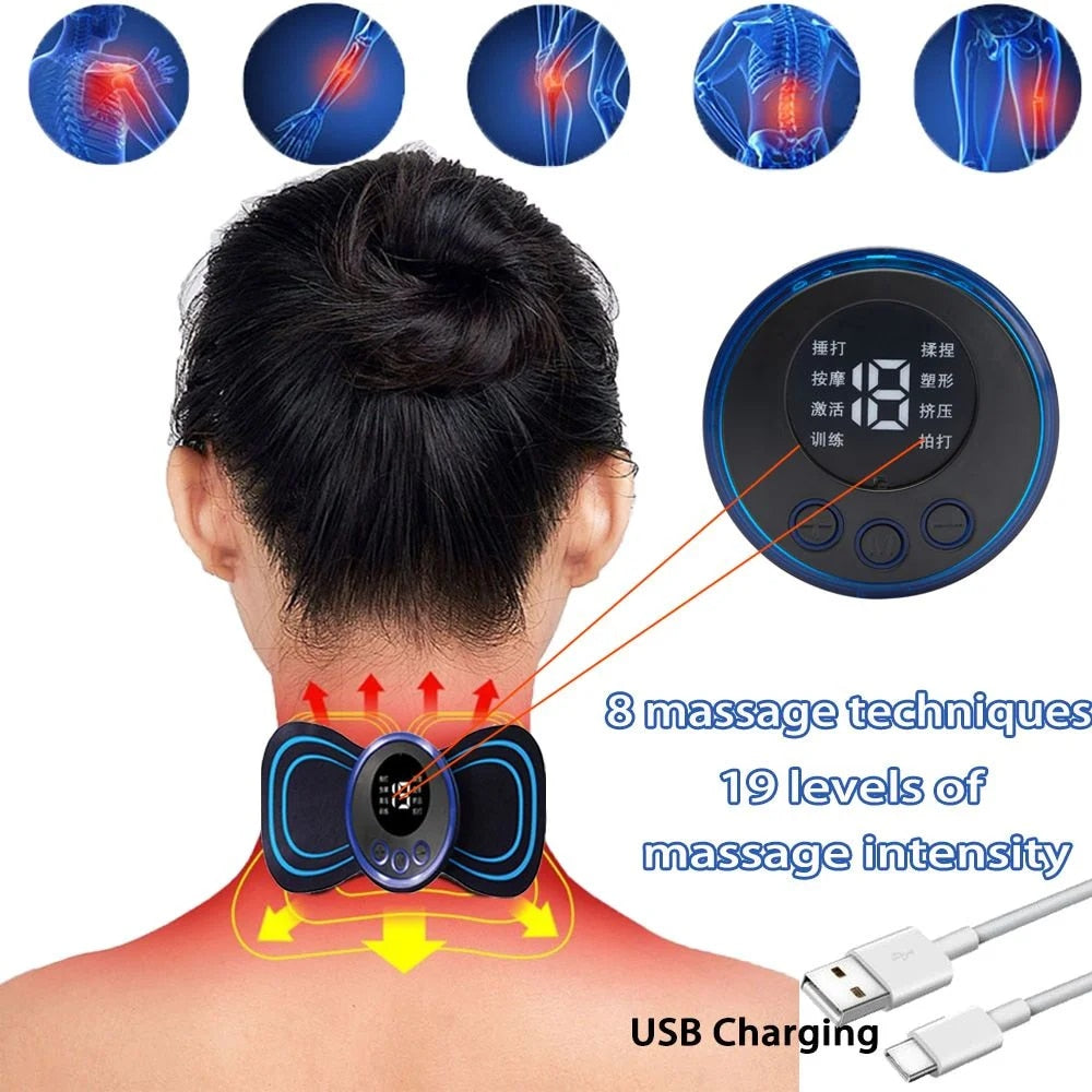 8 Modes 19 Gears Electric Pulse Neck Massager Cervical Back Muscle Pain Relief image 4