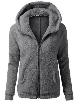 Women Autumn Winter Warm Hoodie Jacket Casual Female Hoodies Sweatershirt Zippe image 1