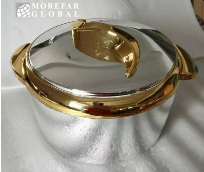3PCS SET (1.5L/2.0L/2.5L) Electroplating Thermal Food Warmer Container Insulate image 5