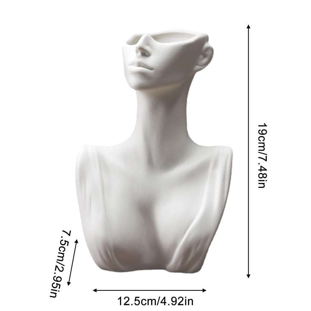 Ceramic Body Vase European Creative Ceramic Face Vase Modern Table Decorative F image 3