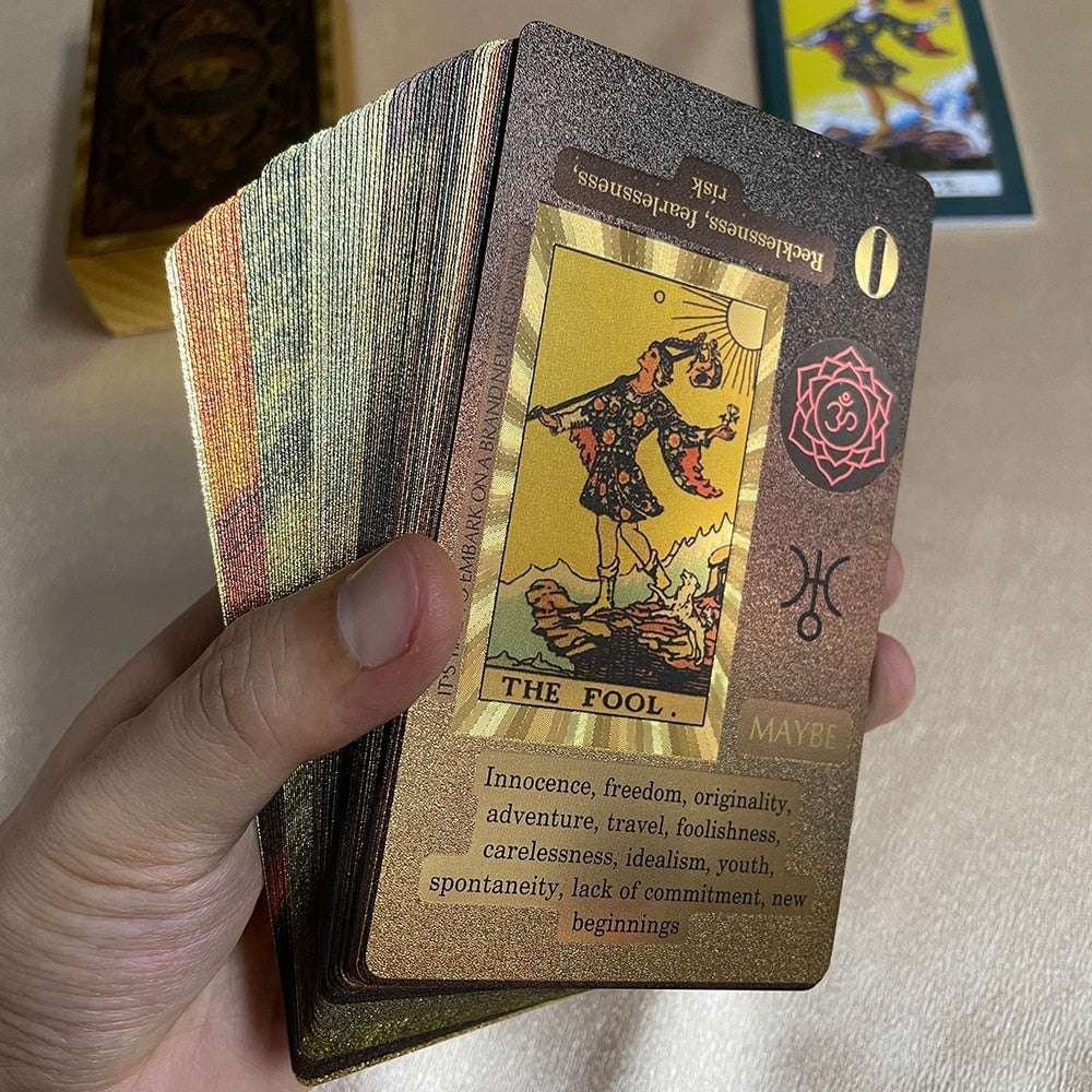 Golden Tarot 12x7cm English Deck Classic for Beginners with Color Paper Guide B image 7