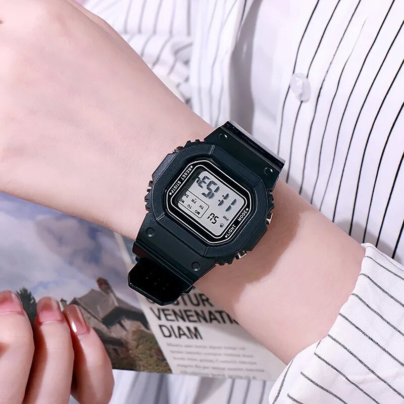 Fashion Men Women Watches Gold Casual Transparent Digital Sport Watch Lover's G image 5