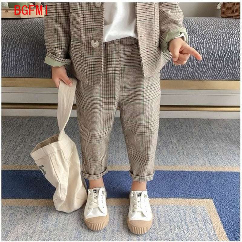 Spring Autumn children's clothing Suit Kids Clothes Boys V-Neck Tops + pants 2 image 5
