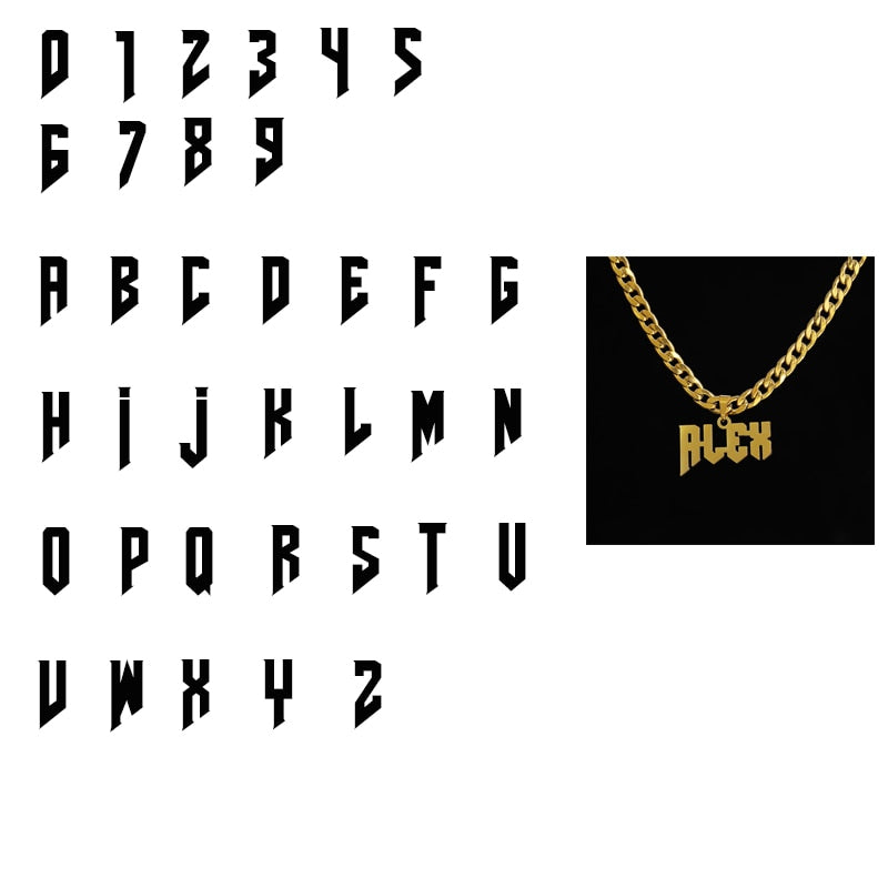 Customized Name Necklace Pendant Gold Color Personalized Stainless Steel 5mm Wi image 3