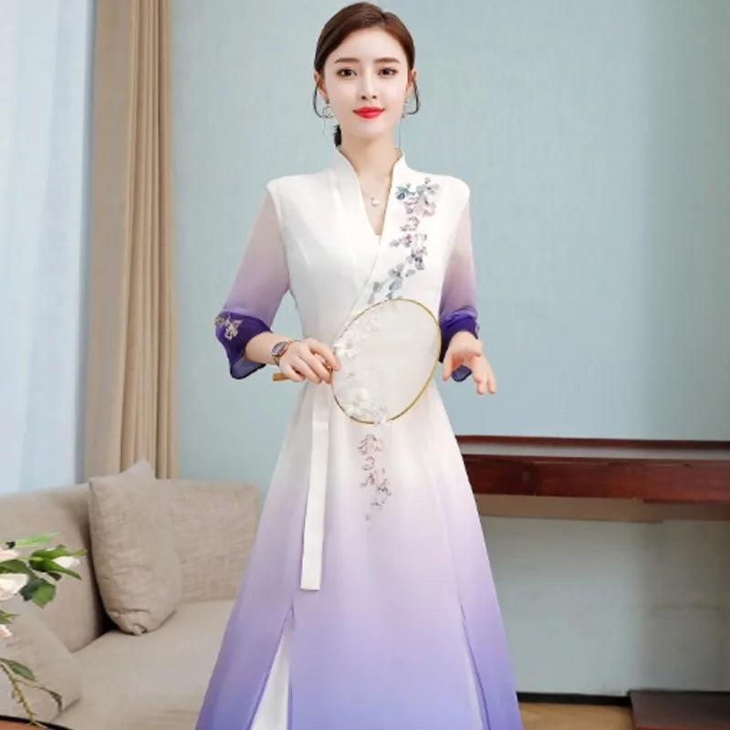 Vietnam Traditional Dress Chinese Style Aodai Cheongsam Qipao China Oriental Dr image 3