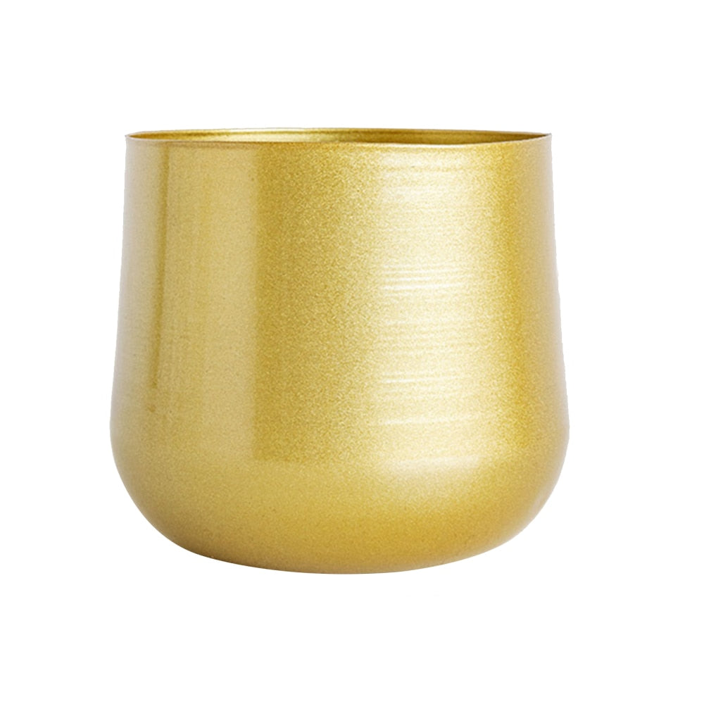 Flower Plant Flowerpot Succulent Container Vase Living Room Decoration Golden G image 4