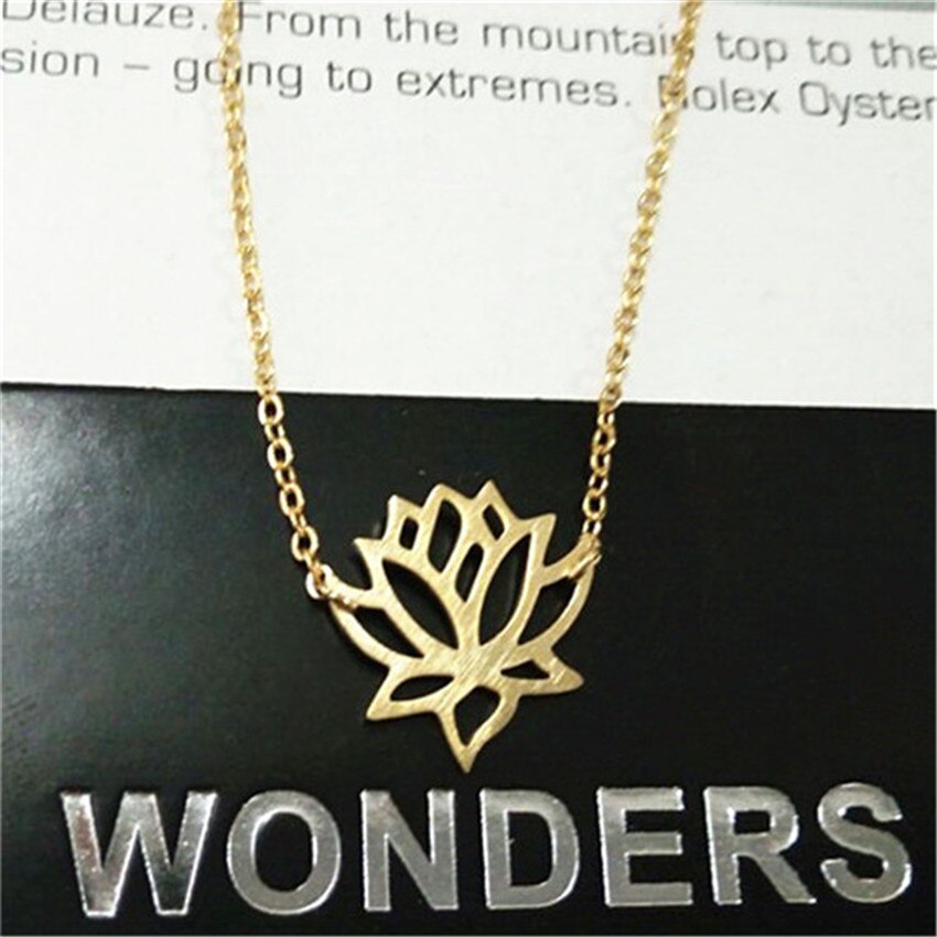 Fashion Buddhism Gold Color Chain Flower Lucky Yoga OM Lotus Bracelets For image 1