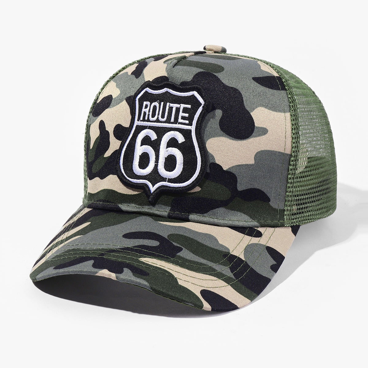 ROUTE 66 Baseball Cap Spring Autumn Mesh Snapbac Hat For Women Men Trucker Hat image 5