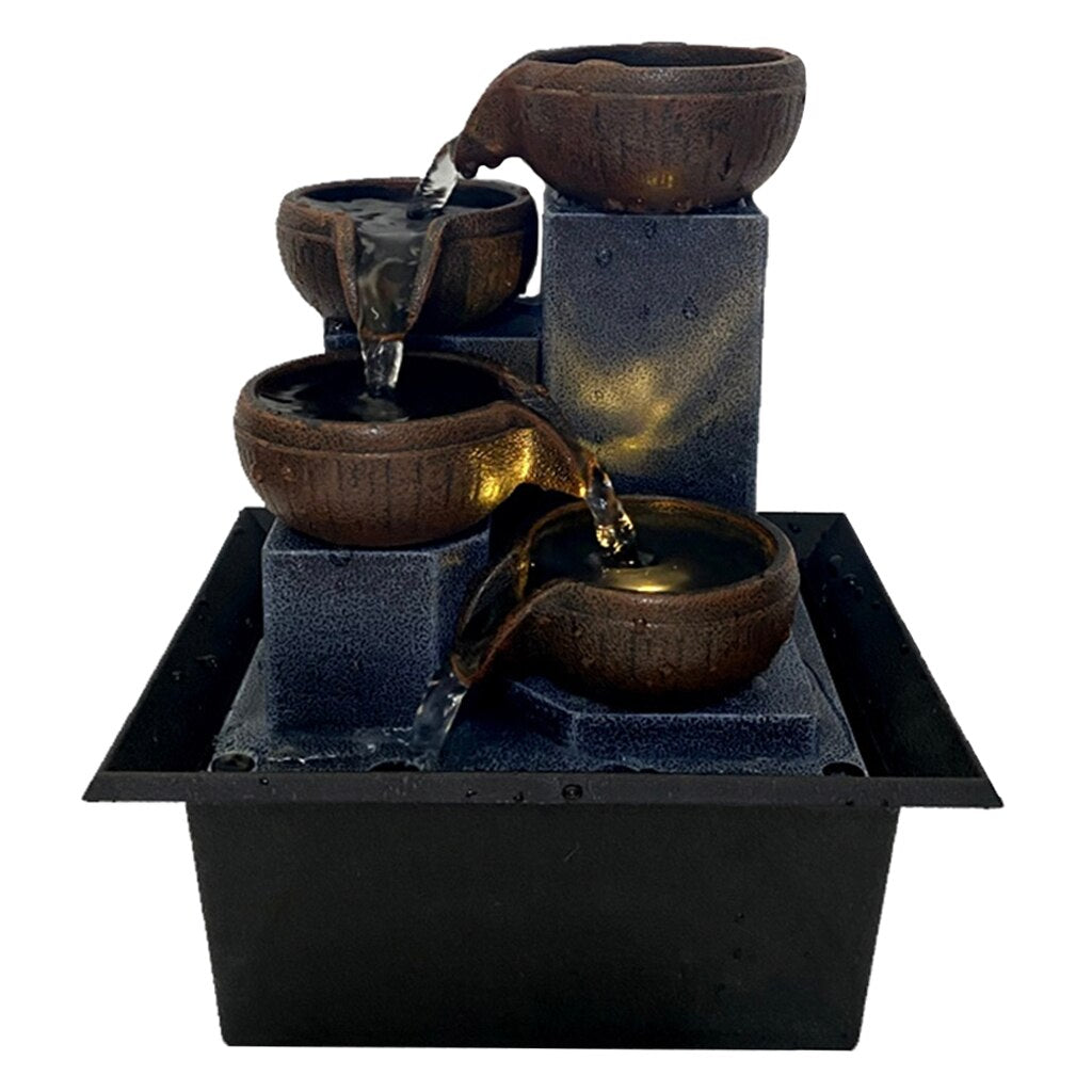 1pc Decorative Indoor Fountain Tabletop Water Fountain 5-Step Feng Shui image 5