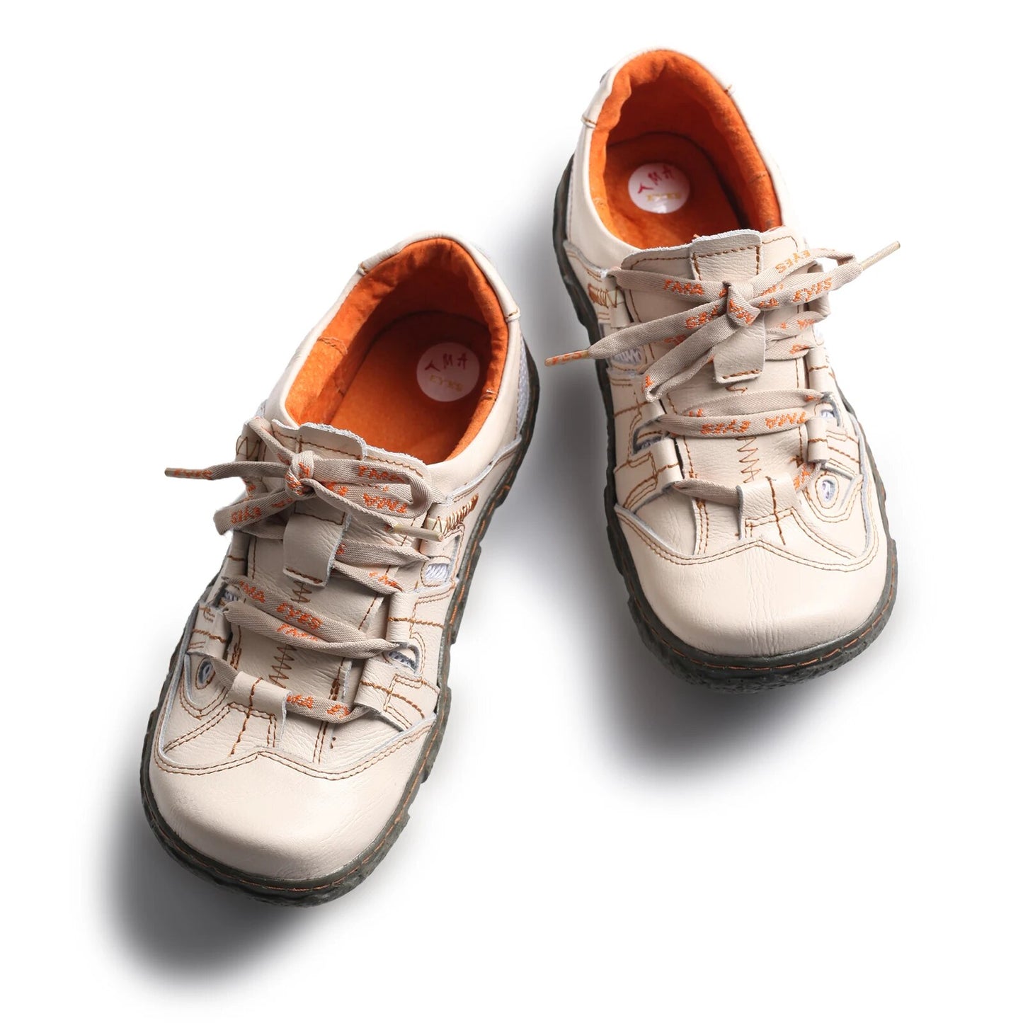 TMA EYES Women's Casual Lace-Up Breathable Mesh and Leather Sneaker image 5