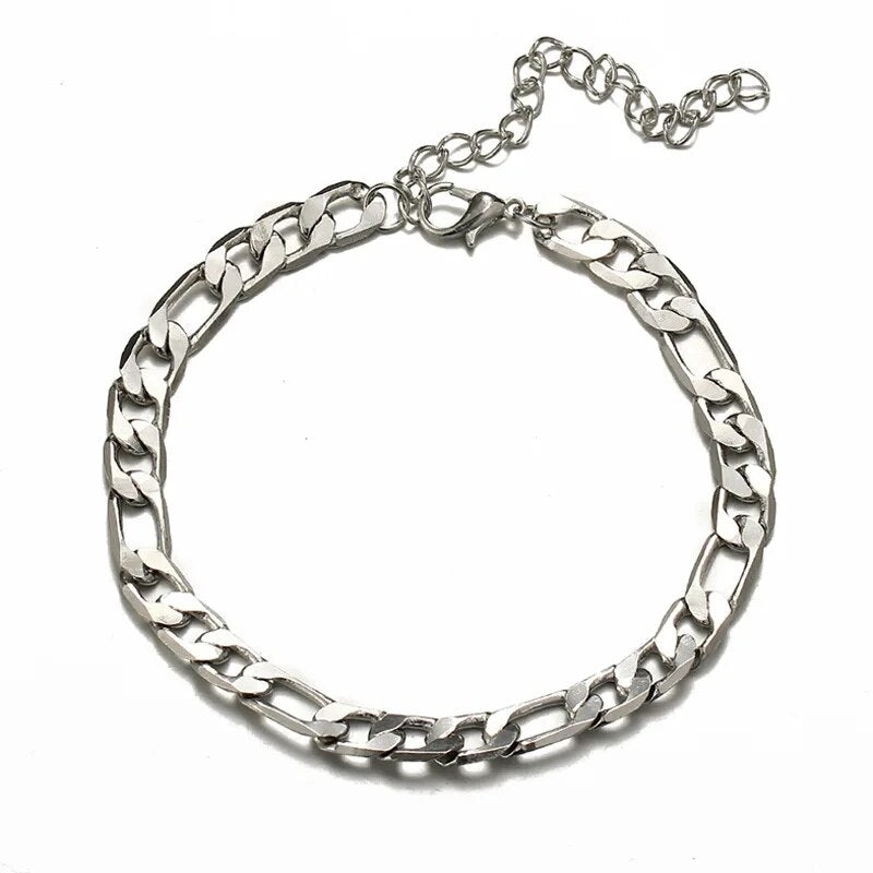 6Pcs Gold Color Bracelet Set Boho Retro Thick Twist Cuban Chain Bracelet for Wo image 4