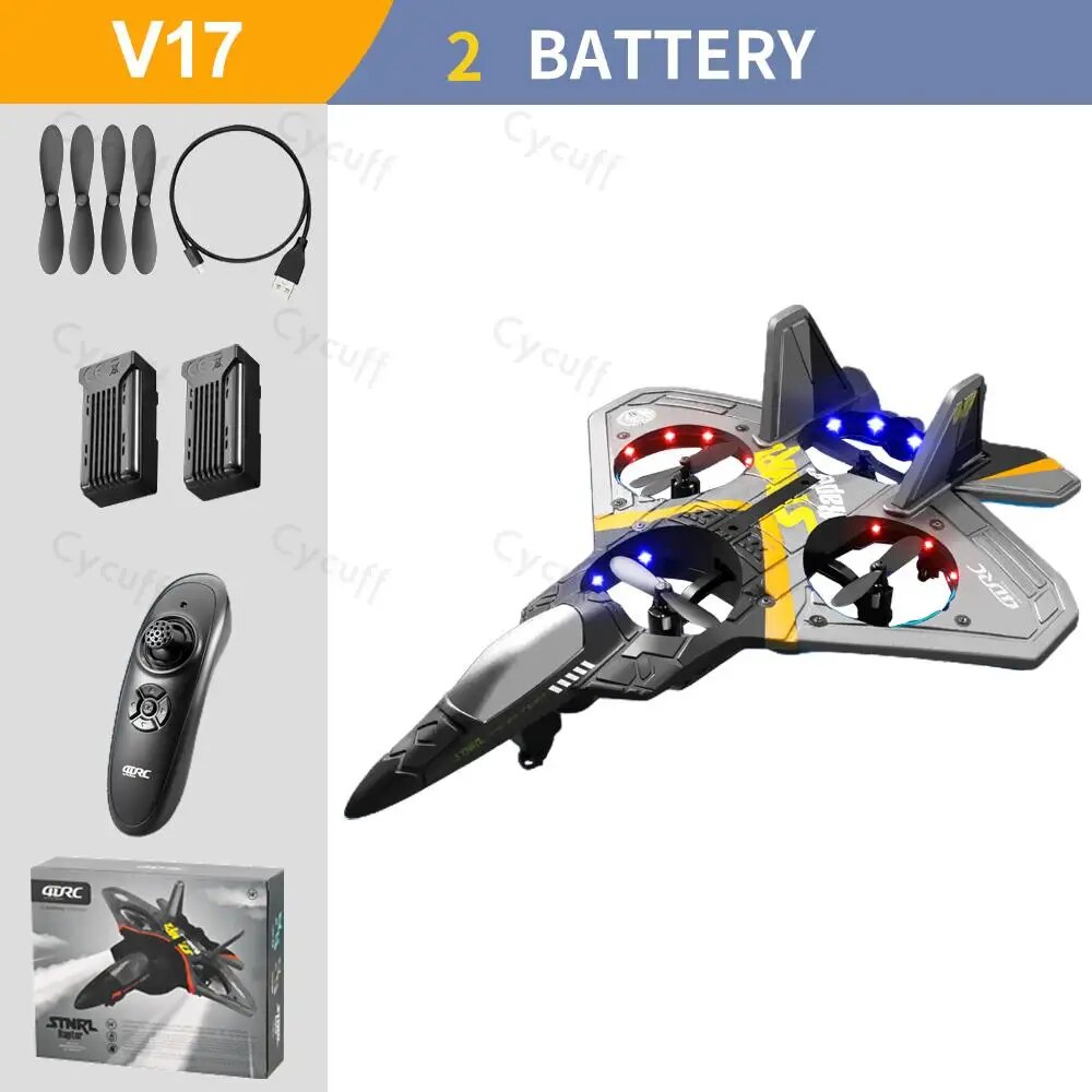 V17 RC Remote Control Airplane Drone 2.4G Gravity Sensing Remote Control Plane image 1