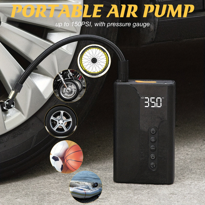 Portable Car Jump Starter with Air Compressor,150PSI Air Pump for Car Tires,104 image 5