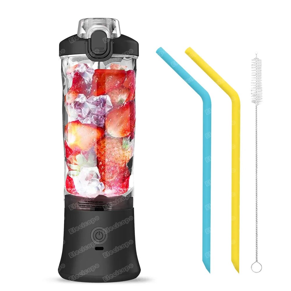 Portable Electric Juicer Fruit Mixers 600ML Blender with 4000mAh USB Rechargeab image 9