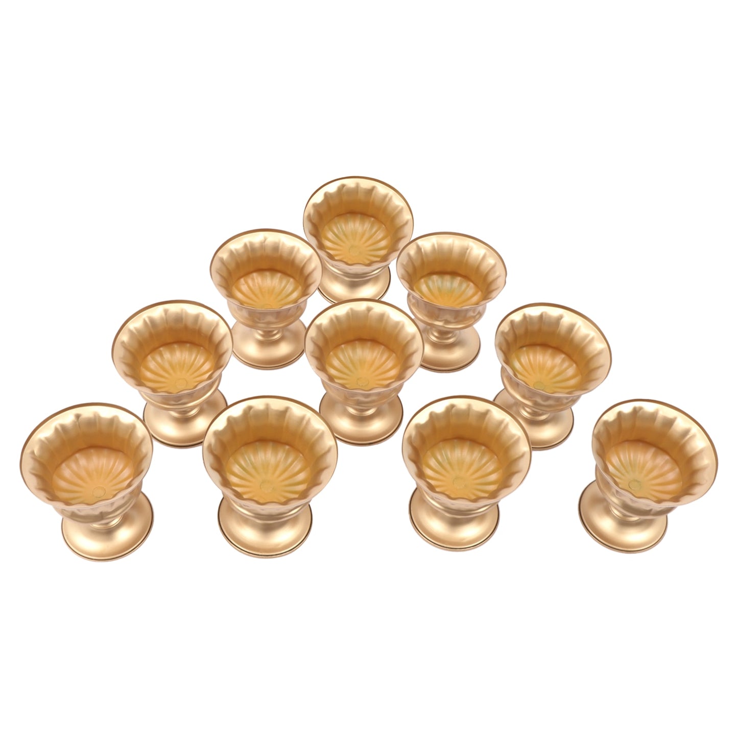 Metal Vase Table Decorative Flower Display Round Bowl Centrepiece Home Art Vase image 2