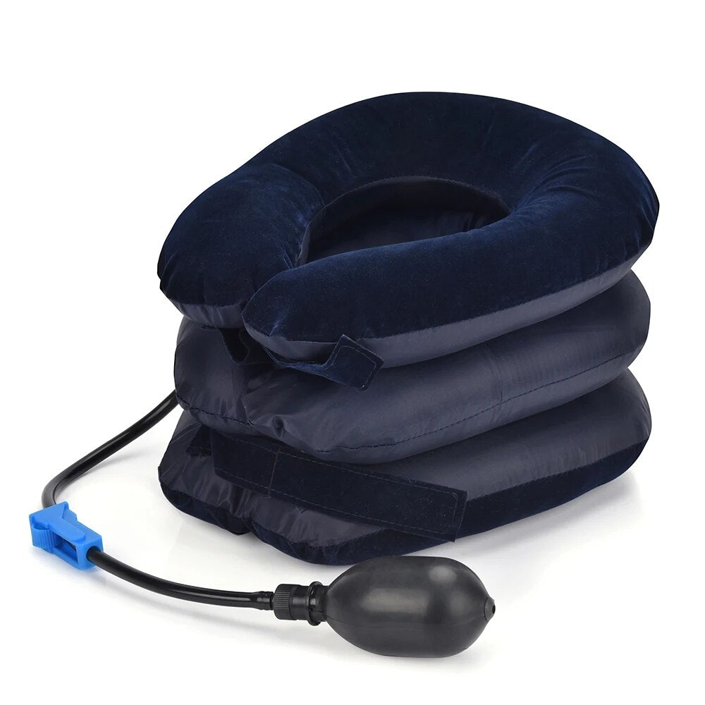 3 Layers Neck Massager Corrector Collar Relief Air Inflatable Cervical Vertebra image 3