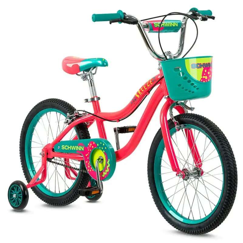 Breeze Girls Kids Bike with Basket, Pink image 0