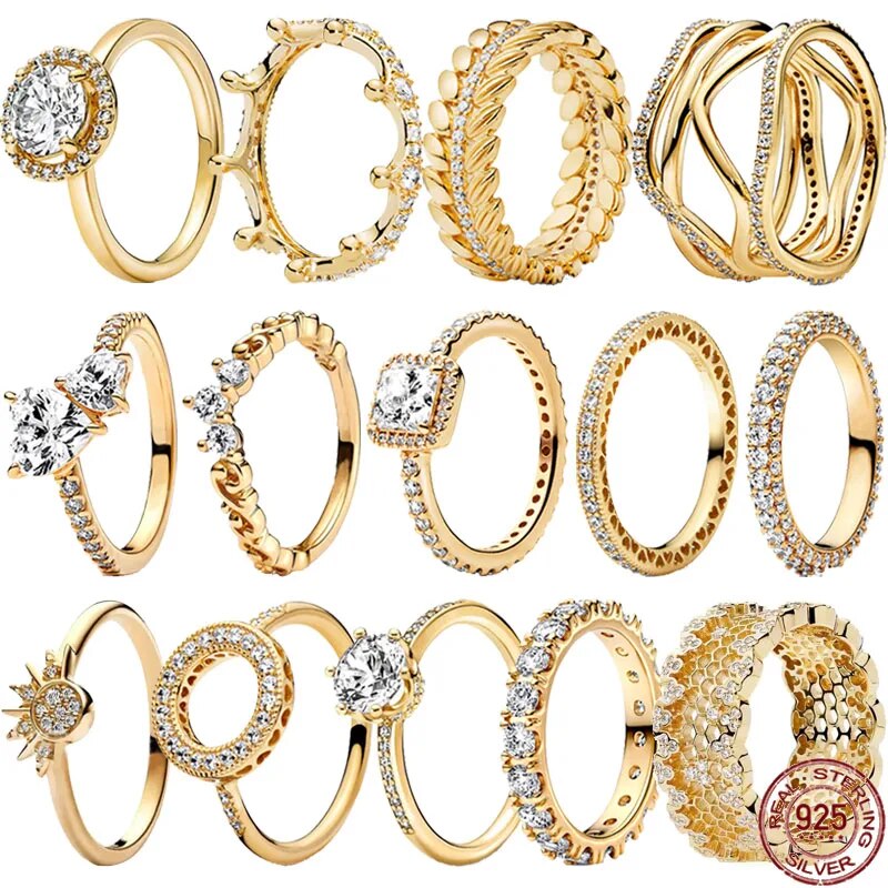 Hot selling Gold color Series 925 Sterling silver Exquisite Classic Heart-shap image 1
