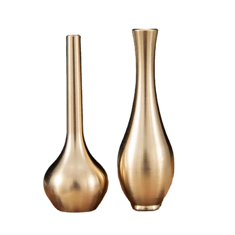 Mini Pure Copper Vase Gold Living Room Decorative Antique Vase Unique Vase Nord image 1