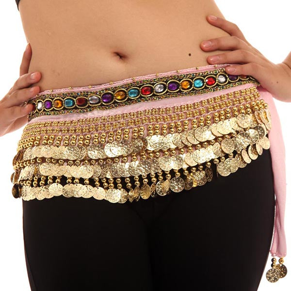 Women Belly Dance Hip Scarf Wrap Belt Dancer Skirt Female Show Costume Accessor image 6
