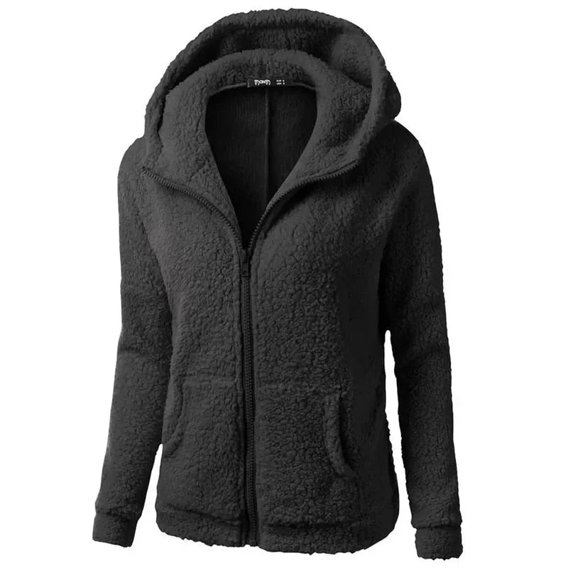 Women Autumn Winter Warm Hoodie Jacket Casual Female Hoodies Sweatershirt Zippe image 8