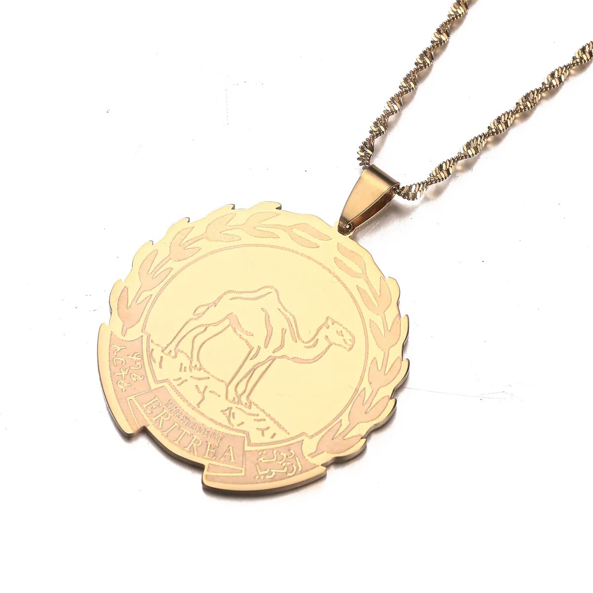 Eritrea Map Pendant Necklaces Chain Women Girls Gold Color Jewelry African Neck image 3