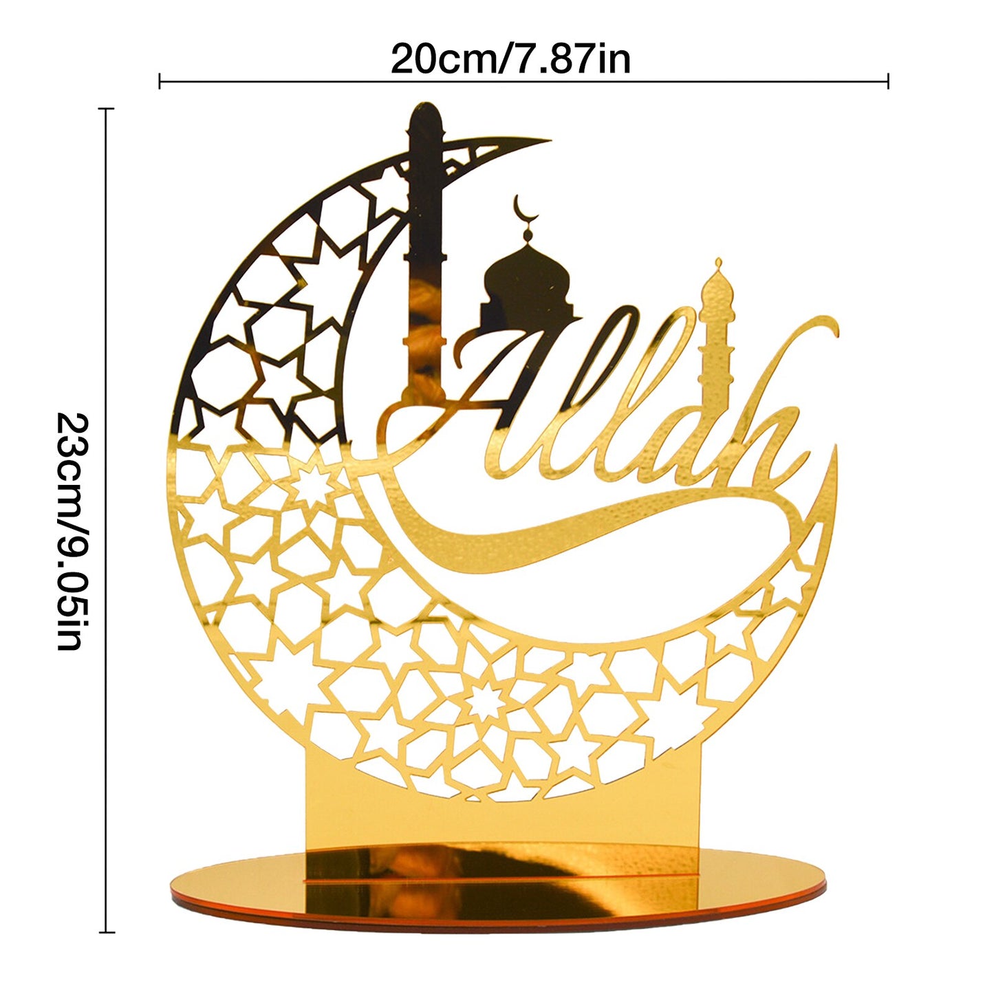 Ramadan Mubarak Festival Decoration Acrylic Golden Moon Eid Ramadan image 3