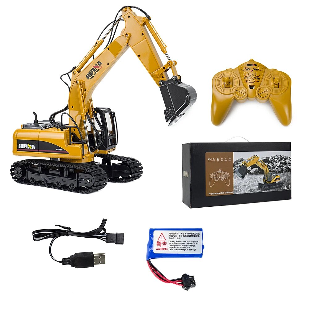 1/14 Scale Huina 1550/1535 Radio Control Excavator Model Remote's Battery NOT I image 3