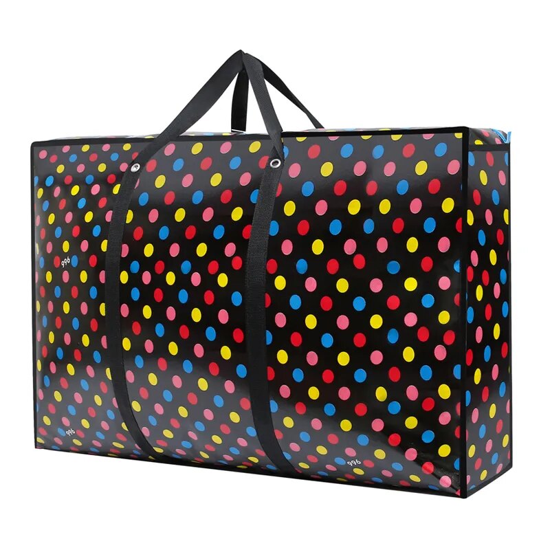 High Quality Printed Large Zipper Travel Luggage Laminated PP non-woven Tote Qu image 5
