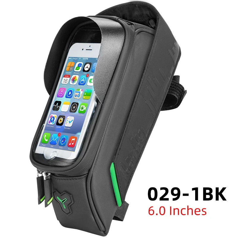 ROCKBROS Bicycle Bag Waterproof Touch Screen Cycling Bag Top Front Tube Frame M image 5