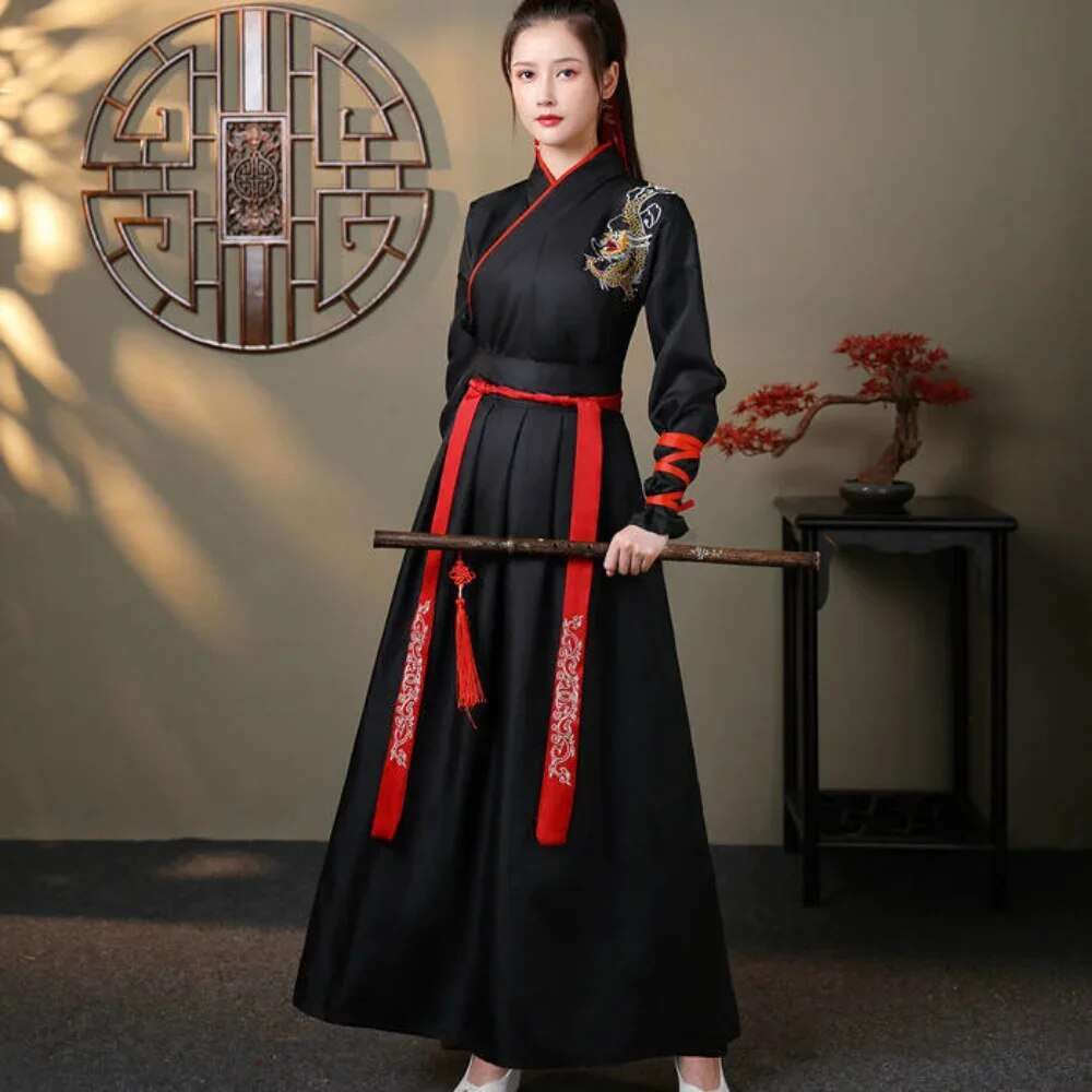 Streetwear Casual Chinese Traditional Dress Chinese Hanfu Dress Women Clothing image 8