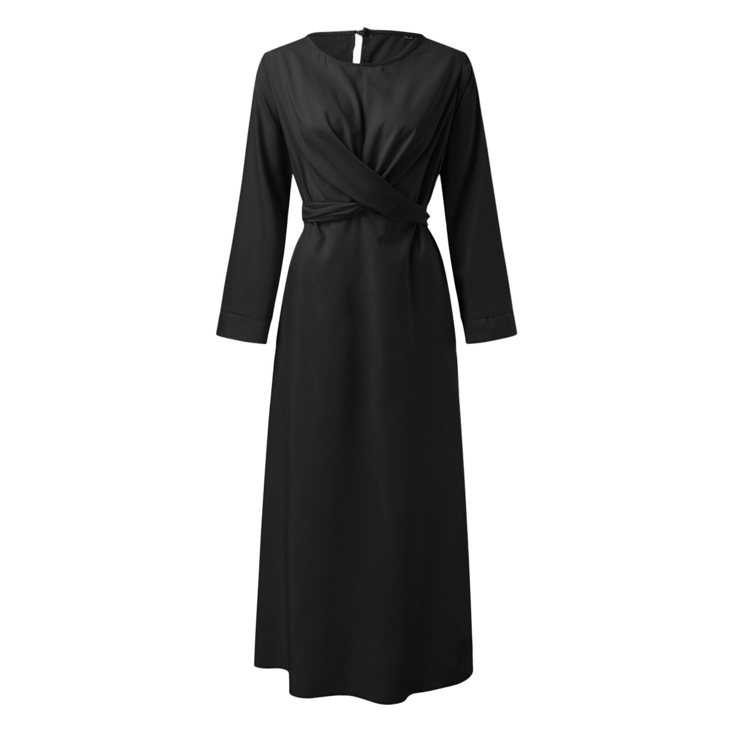 Muslim Fashion Dubai Abaya Long Dresses with Belt Islam Clothing Abayas African image 7