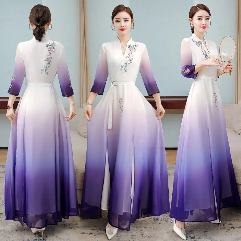 Vietnam Traditional Dress Chinese Style Aodai Cheongsam Qipao China Oriental Dr image 5