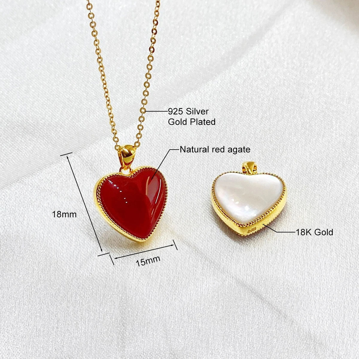 Heart Shape Necklaces for Women 18 K Pure 100 Gold with Certificate Elegant Wom image 4
