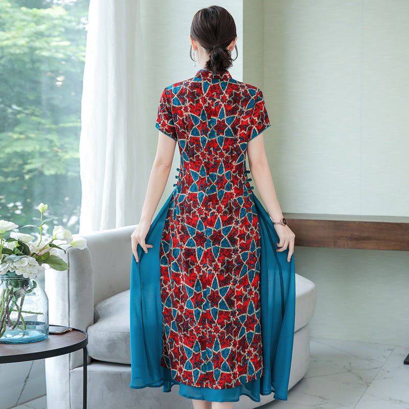 2022 Vietnam Aodai Dress for Women Chinese Traditional Plus Size Qipao Dress Re image 4