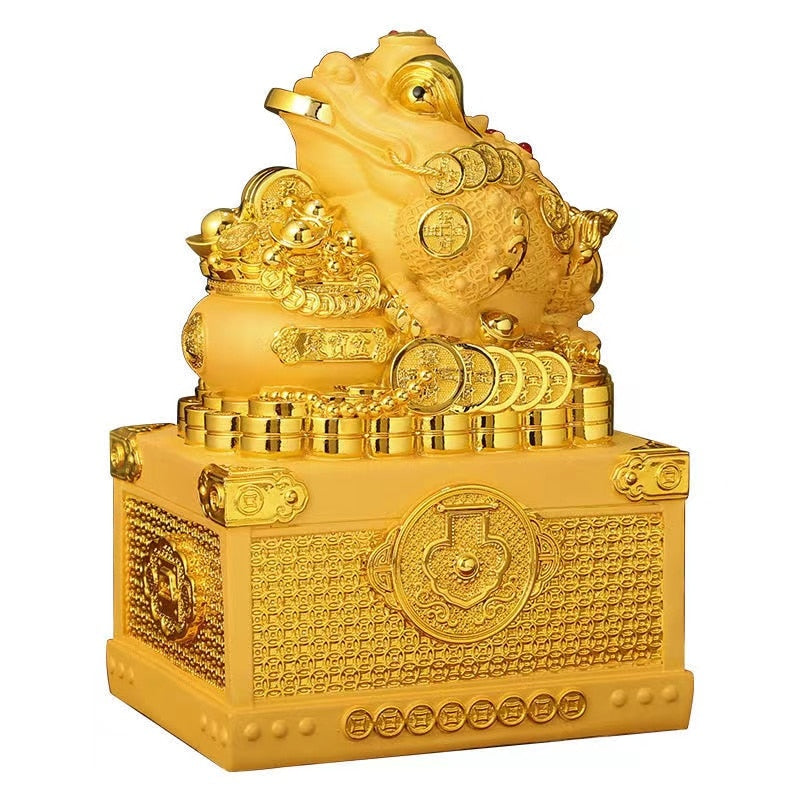 Mascot Golden Toad Piggy Bank Large Capacity Fortune Gathering Box Luxury Home image 4