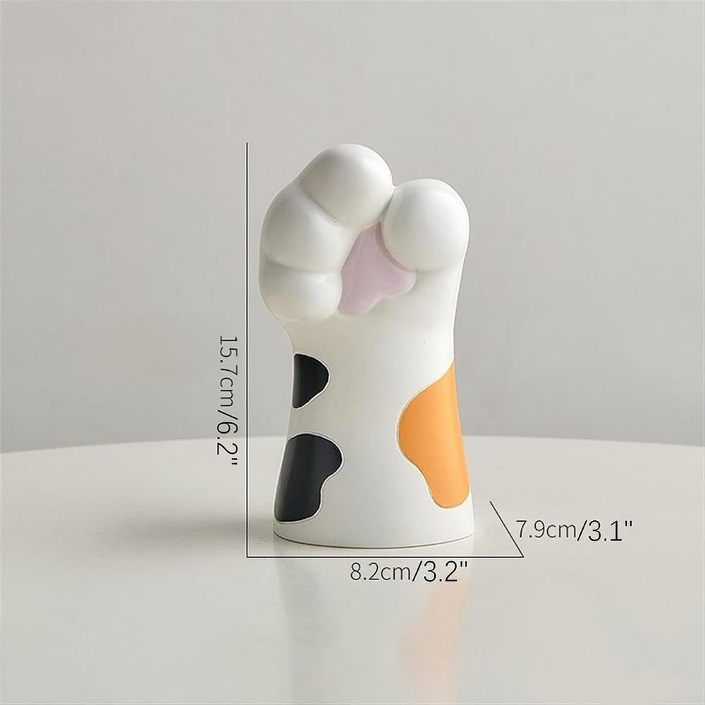 Cat Paw Vase Cute Cartoon Cat Claw Flower Vase Resin Craft Ornament Table Cente image 1