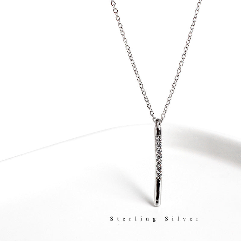 Chic S925 Pure Necklace with Korean K Gold High-Grade Lock Necklace, Zirconium image 5