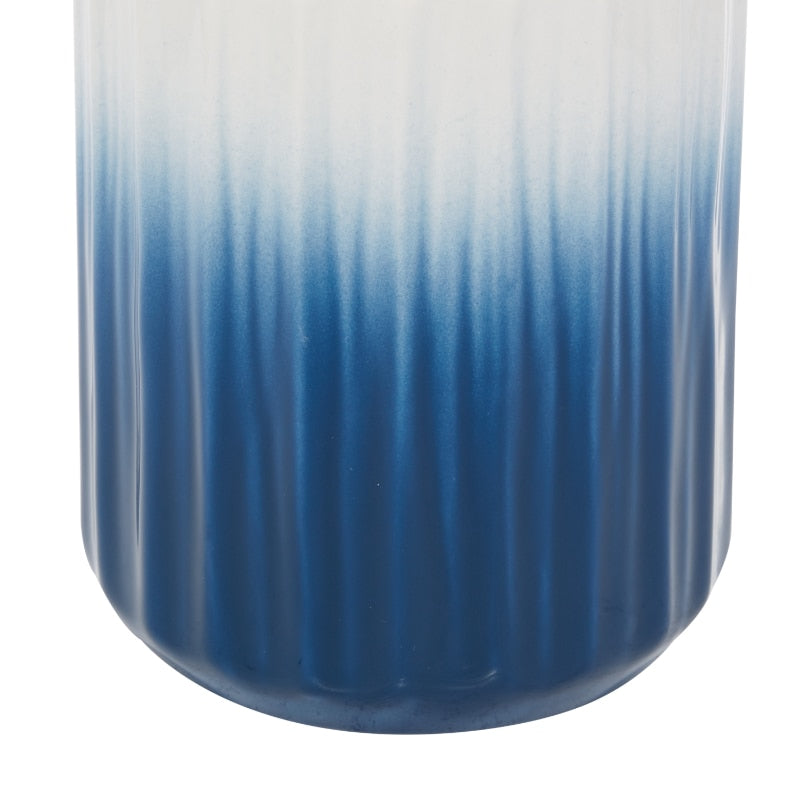 11", 9"H Handmade Ombre Blue Ceramic Vase, Set of 2 for Plants Table Decoration image 4