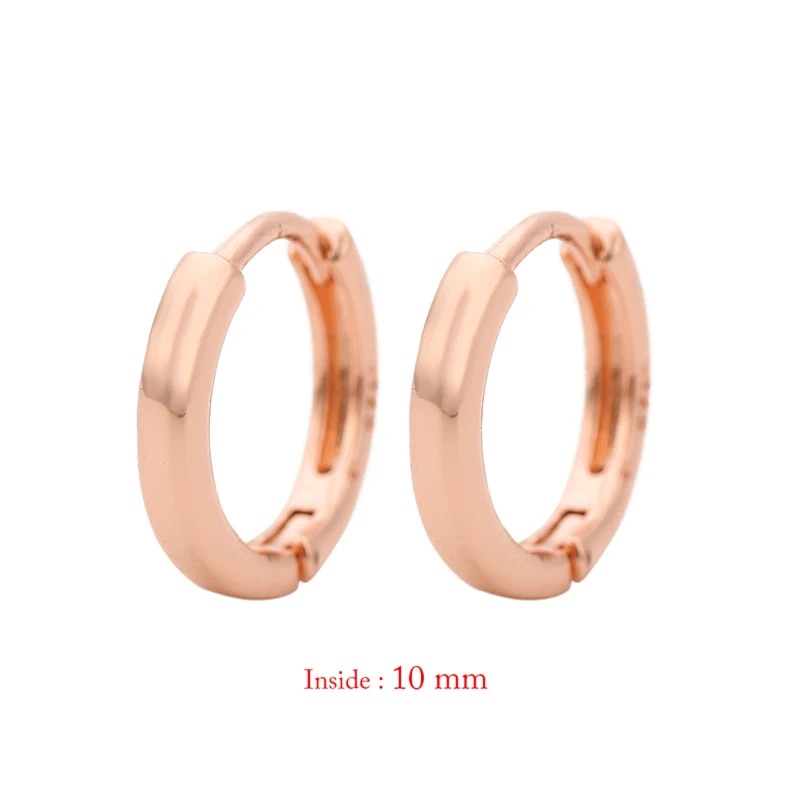 1Pair Single Minimal Gold Color Tiny Cartilage Hoop Earrings Stainless Steel Tr image 11