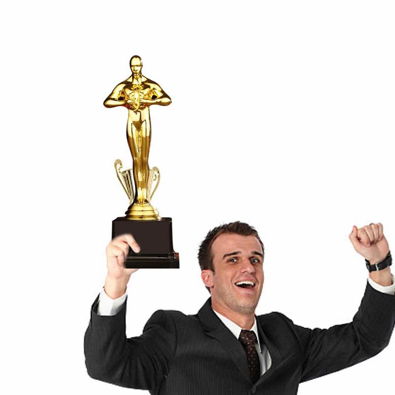Custom Oscar Trophy Gold-plated Small Gold Statue Team Sports Competition Craft image 6