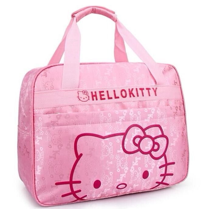travel bags Cute Hello kitty cat Messenger luggage bag travel bag Cartoon porta image 6