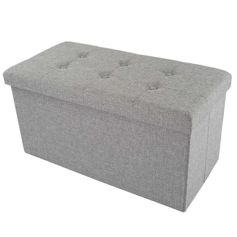 30 InchLarge Storage Benches Foldable Stool with Storage Space Home Sofa Seat B image 1