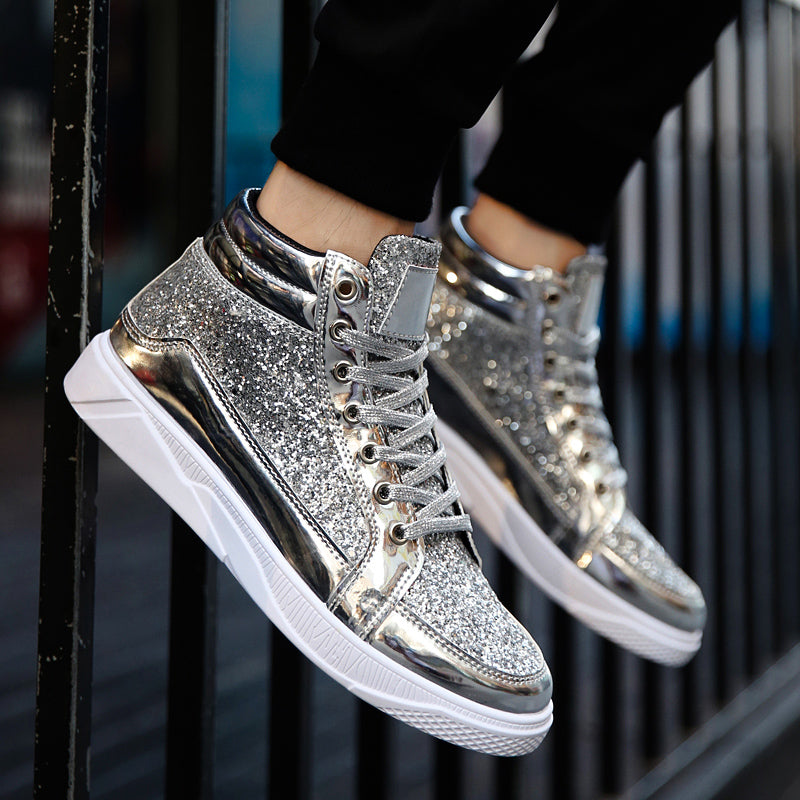Spring and Autumn New Men Casual Shoes Non-slip Breathable Shoes Gold Sneaker H image 1