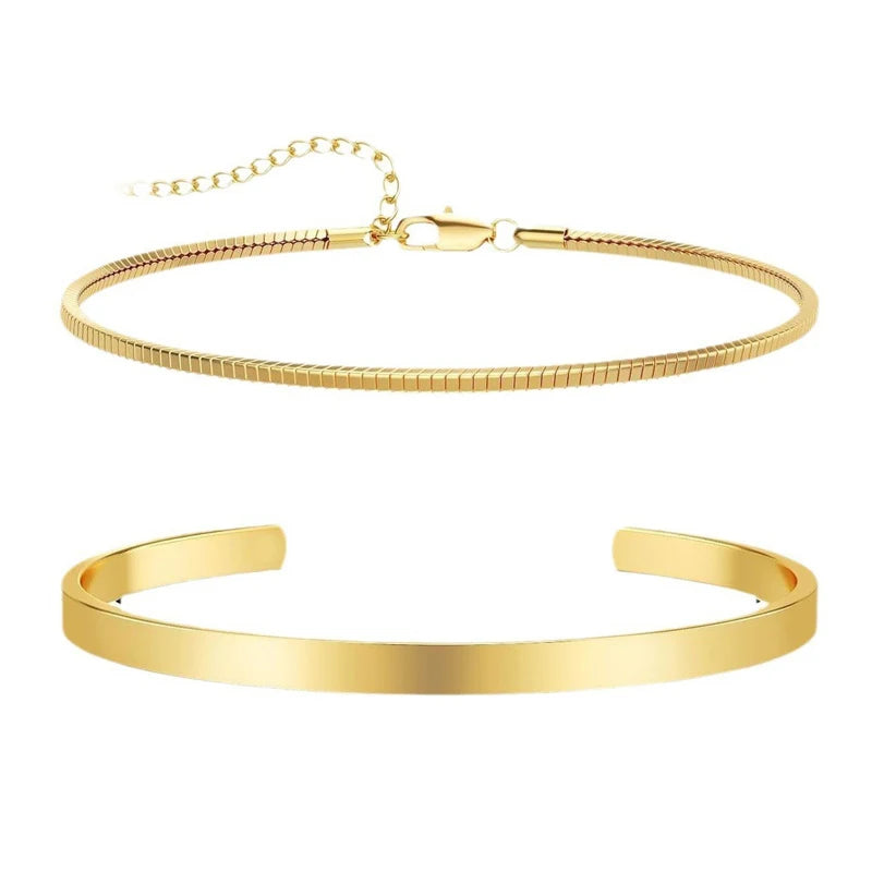 Stackable Bracelets for Men 925 Sterling Silver/14K Gold Plated Bracelet Sets D image 6