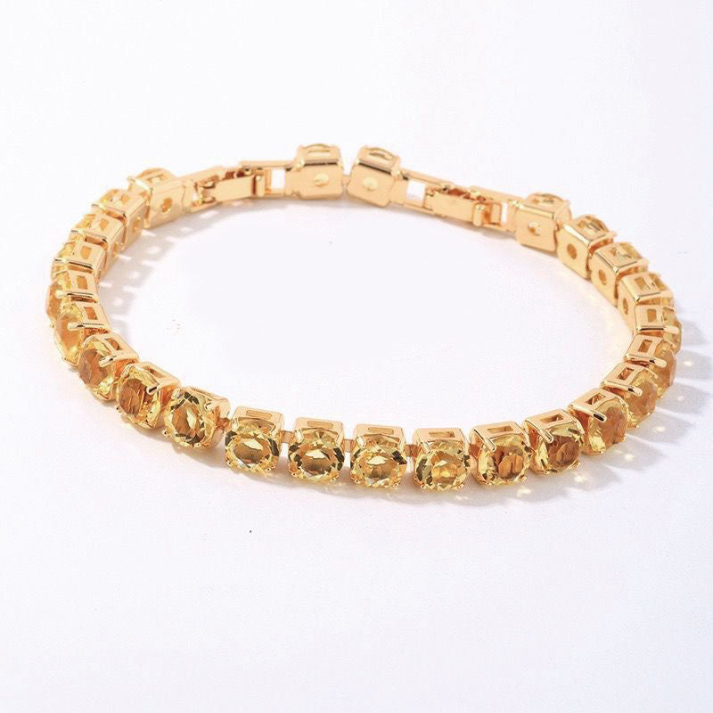 MxGxFam ( 20 cm x 6 mm ) Promotion Gold Plated 18 k Multiple Colors Powder Zirc image 10